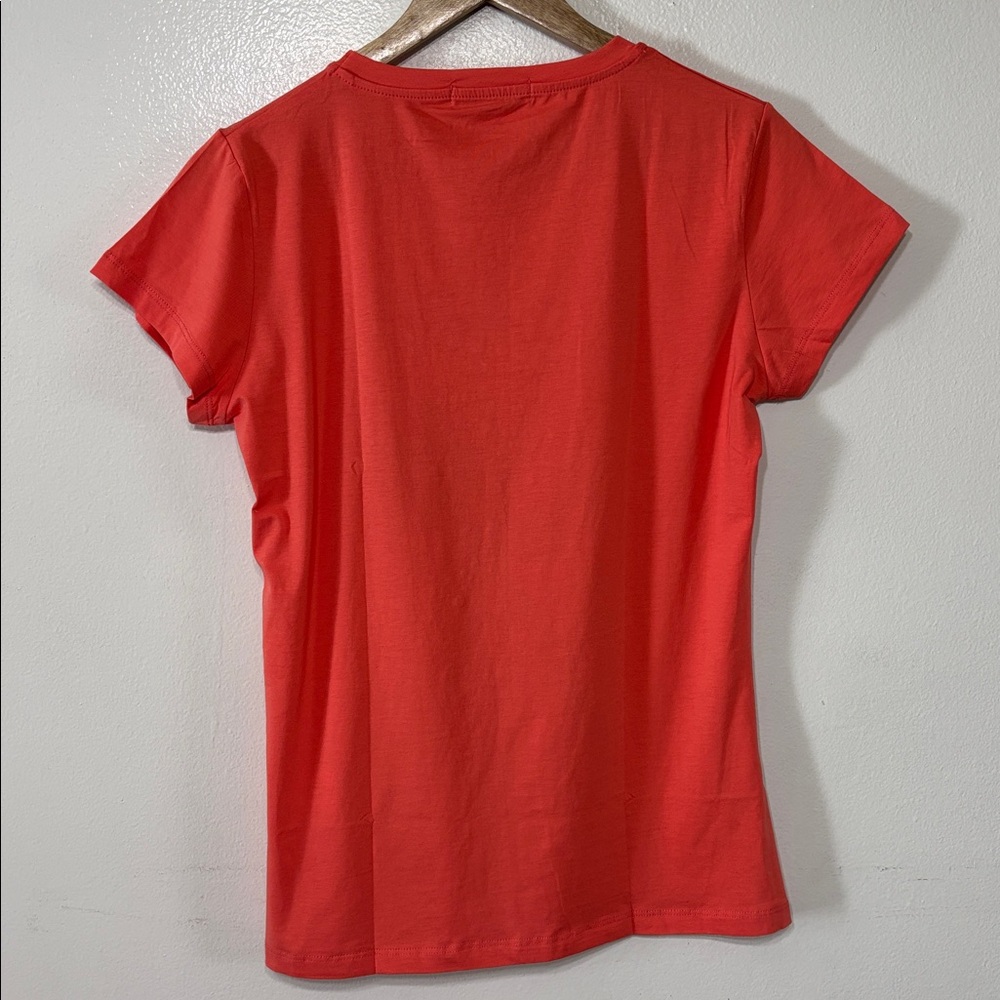 Vinizbena Made in Italy Coral Graphic Tee with Vogue Cup Print Size L - Picture 5 of 5
